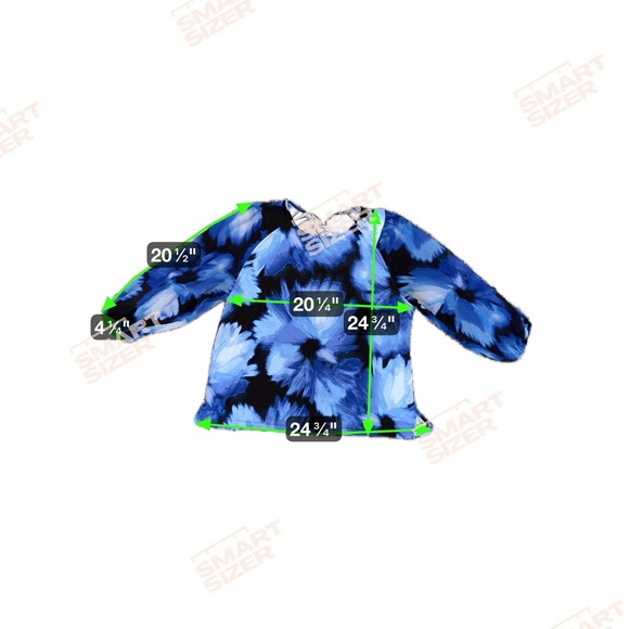 Simply Vera Vera Wang Black and Blue Floral Blouse - Picture 10 of 10